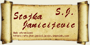 Stojka Janičijević vizit kartica
